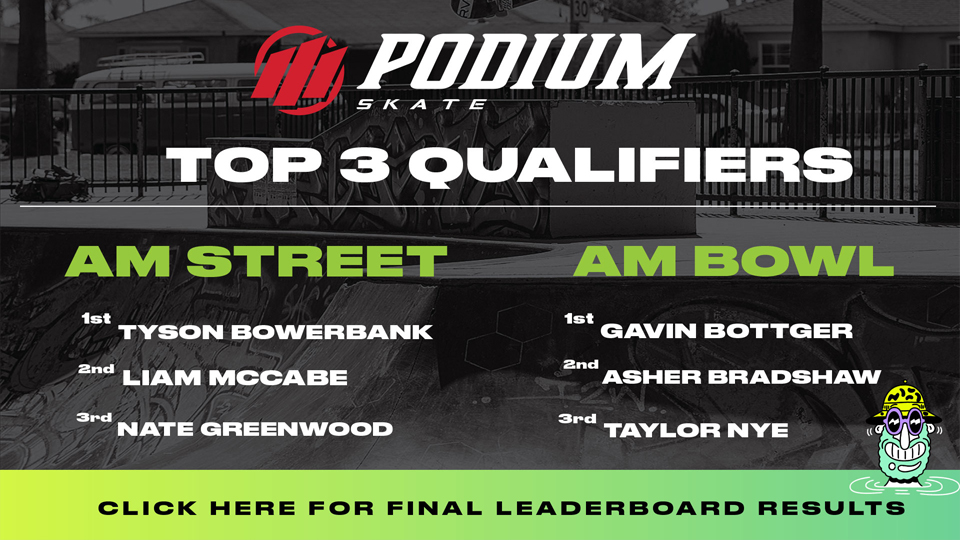 Podium Skate Amateur Street & Bowl Dew Tour Qualifier!